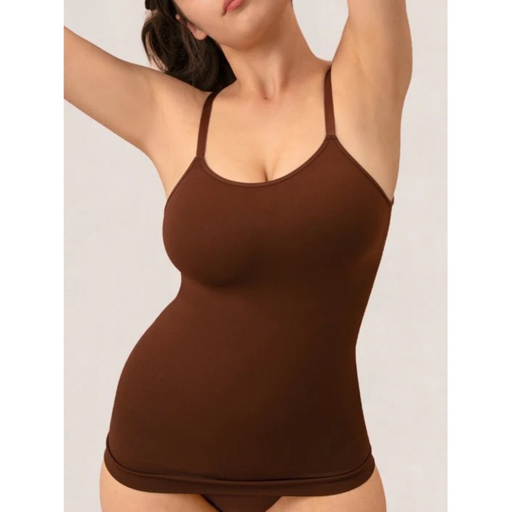 Shapermint Essentials All Day Every Day Scoop Neck Cami Brown XL 62001